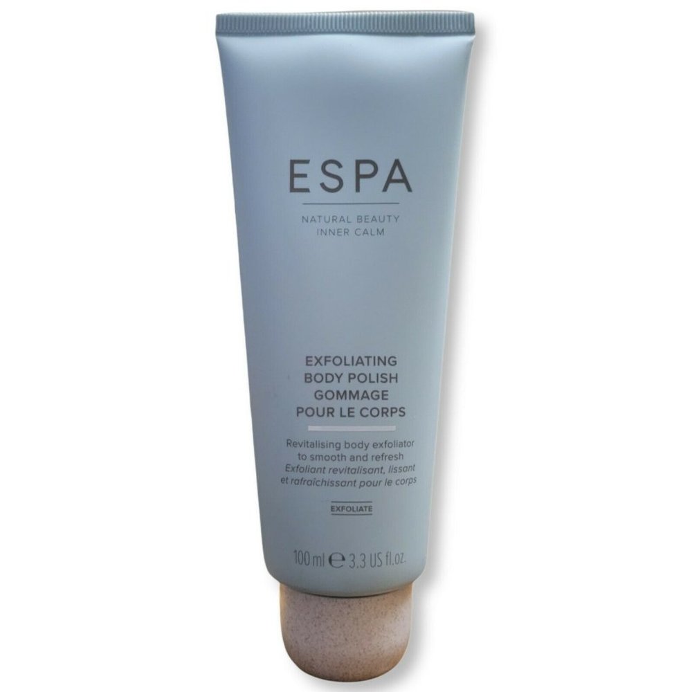 ESPA Exfoliating Body Polish Blue Scrub Natural Beauty Inner Calm England 3.3oz